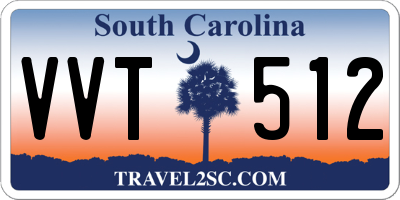 SC license plate VVT512