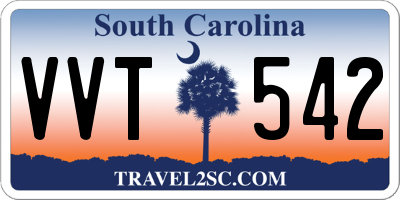 SC license plate VVT542