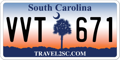 SC license plate VVT671