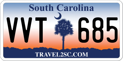 SC license plate VVT685