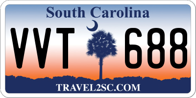 SC license plate VVT688