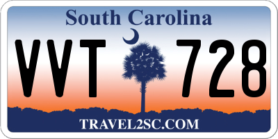 SC license plate VVT728