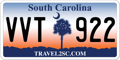 SC license plate VVT922