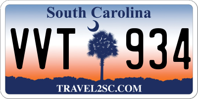 SC license plate VVT934