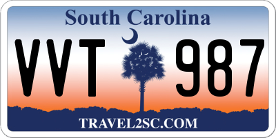 SC license plate VVT987