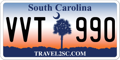 SC license plate VVT990