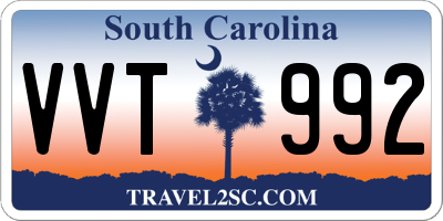 SC license plate VVT992