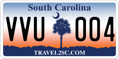 SC license plate VVU004