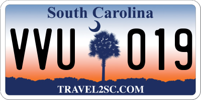 SC license plate VVU019