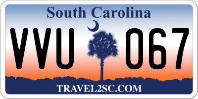 SC license plate VVU067