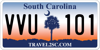 SC license plate VVU101