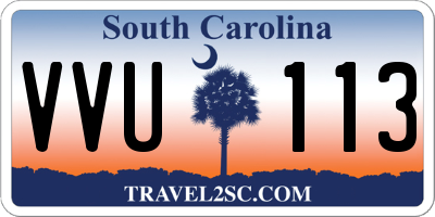 SC license plate VVU113