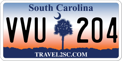 SC license plate VVU204