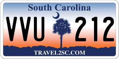 SC license plate VVU212