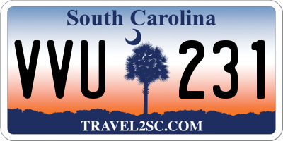 SC license plate VVU231