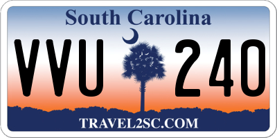 SC license plate VVU240