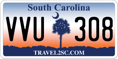 SC license plate VVU308