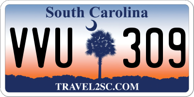 SC license plate VVU309