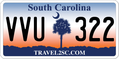 SC license plate VVU322