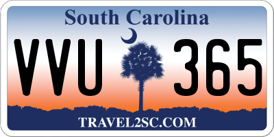 SC license plate VVU365