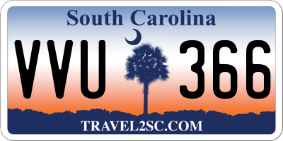 SC license plate VVU366