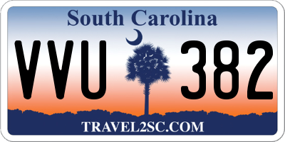 SC license plate VVU382