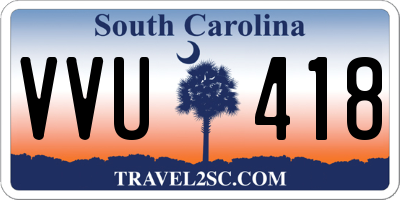 SC license plate VVU418