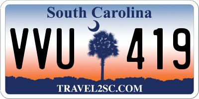 SC license plate VVU419