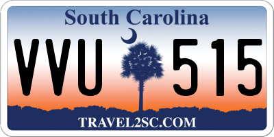 SC license plate VVU515