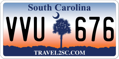 SC license plate VVU676