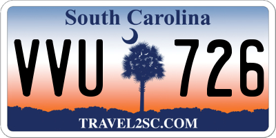 SC license plate VVU726