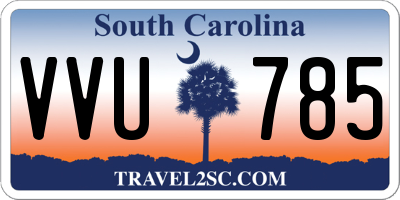 SC license plate VVU785