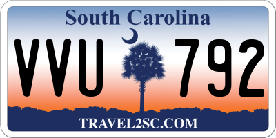 SC license plate VVU792