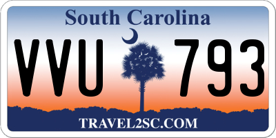 SC license plate VVU793