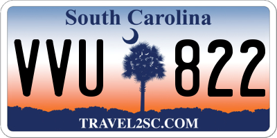SC license plate VVU822
