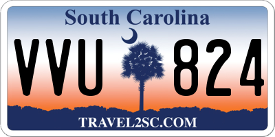 SC license plate VVU824