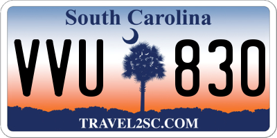 SC license plate VVU830