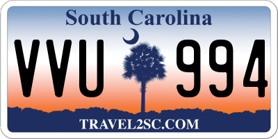 SC license plate VVU994