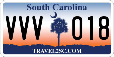 SC license plate VVV018
