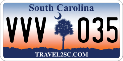 SC license plate VVV035