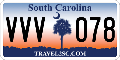SC license plate VVV078