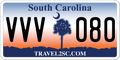 SC license plate VVV080