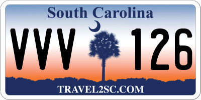 SC license plate VVV126