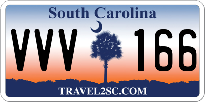 SC license plate VVV166