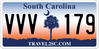 SC license plate VVV179