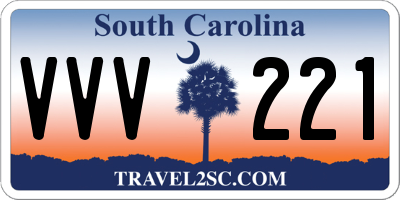 SC license plate VVV221