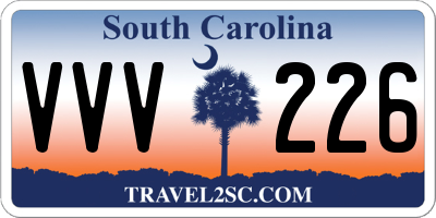 SC license plate VVV226