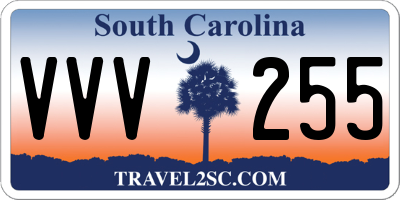 SC license plate VVV255