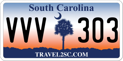 SC license plate VVV303