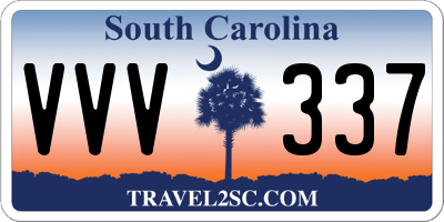 SC license plate VVV337